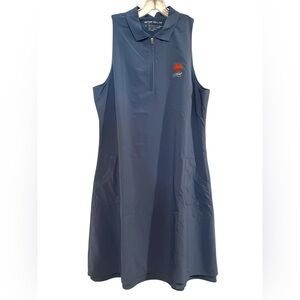 NWT Peter Millar Carner Sport Sleeveless Golf Dress Navy Kiawah Embroidered Sz L